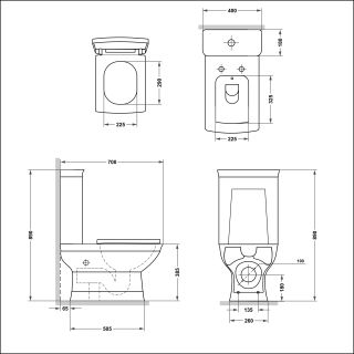 Унитаз-компакт Laguraty 2350 АС с функцией биде белый