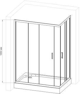 Душевой уголок Royal Bath HKD 100x80см белый RB8100HPD-C