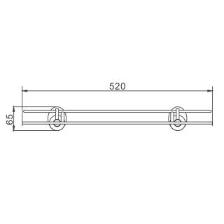Стеклянная полка в ванную комнату Frap F1607-1 хром