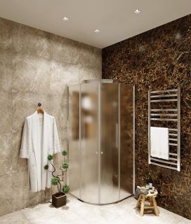 Душевой уголок Agger A01-090MCR/G без поддона 90х90, стекло матовое