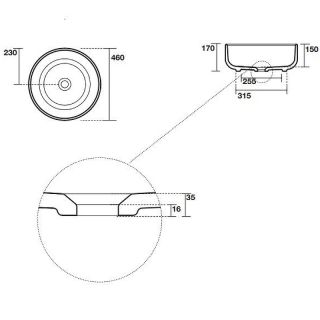 Раковина Kerasan Ciotola 430211 Verde muschio 46 см