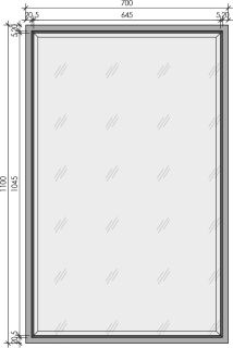 Зеркало Armadi Art Monaco 70см капучино/золото 566-CPG