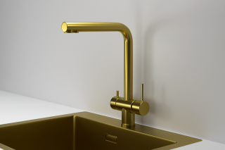 Смеситель для кухни Granula Kitchen Space 7011, ЗОЛОТО САТИН