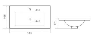 Раковина Orange B03-800w встраиваемая