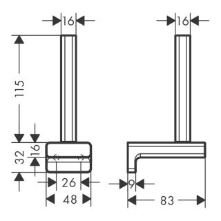 Держатель туалетной бумаги Hansgrohe AddStoris 41756670