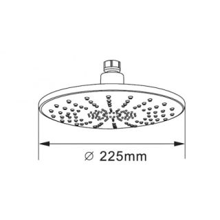 Верхний душ Orange S06TS, d225 мм