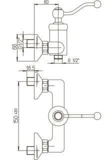 Смеситель для душа Paini Duomo 88CR511KM хром