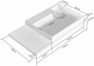 Раковина над стиральной машиной СанТа Юпитер 900129 90см правая белый