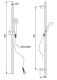 Душевой гарнитур Paini Bergamo BRCR121L9 90см хром