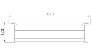 Полотенцедержатель Haiba HB1609 62см хром