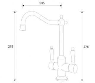 Смеситель для кухни ZORG Sanitary ZR 344 YF BR