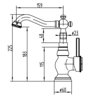 Смеситель для кухни ZORG Antic A 309U-BR
