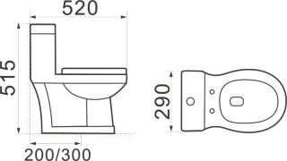 Детский унитаз SantiLine SL-5015 сиденье микролифт с рисунком