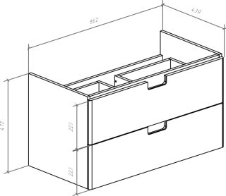 Тумба под раковину Bellezza Пегас 90см бежевый 00000007788