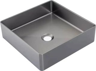 Накладная раковина Gappo GX201-9 36 см оружейная сталь