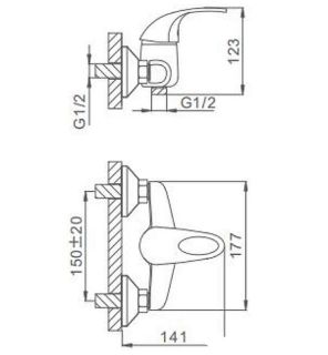 Смеситель для душа Frap F2003 хром
