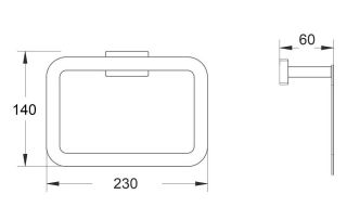 Полотенцедержатель Shevanik SG5606G золотой сатин