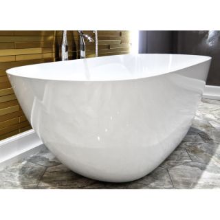 Ванна мрамор с щелевым сливом Аквастоун Бали 180х80 цвет белый