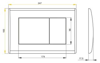Кнопка смыва AlcaPlast для инсталляции золотая M275