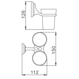 Стакан для ванной Frap F1508 хром