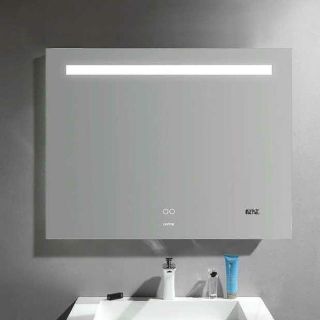 Зеркало с подсветкой Gappo G604-9 90 см с часами и подогревом