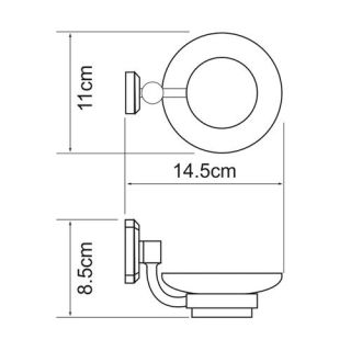 Wasserkraft Oder K-3029 Мыльница стеклянная