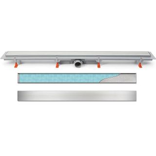 Душевой лоток Veconi Klasik 750 V750K с решеткой Хром глянцевый под плитку