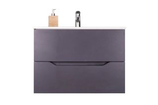 Orange Line Li-80Tug+Ra тумба с раковиной подвесная, графит матовый