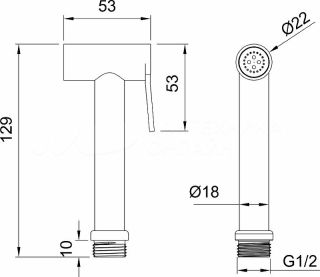 Гигиенический душ Allen Brau Priority 5.31028-BN Никель брашированный