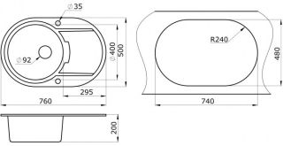Мойка кухонная Paulmark Fittich PM317650-WH белый