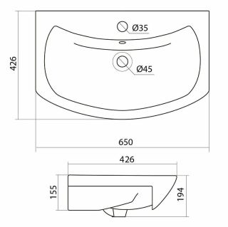 Раковина для мебели Style Line Балтика ЛС-00000148