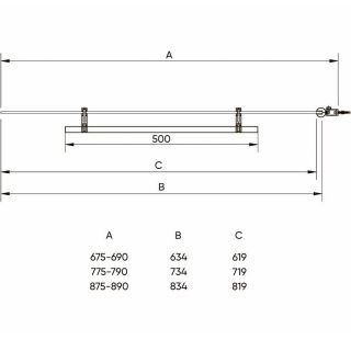 Шторка на ванну Veconi Palau PL-79, 900x1500, хром, стекло прозрачное