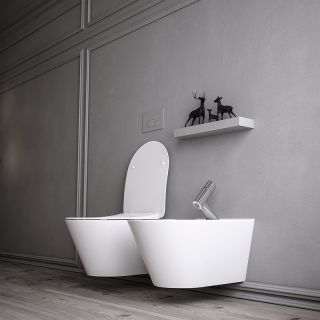 Подвесной унитаз Boheme Avva 972-MW безободковый белый матовый