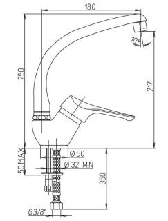 Смеситель для кухни Paini Dilos 76CR571KM хром