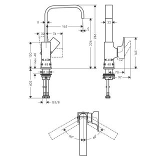 Смеситель Hansgrohe Metropol 32511990 для раковины