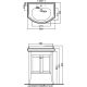 Тумба под раковину Kerasan Retro 735140 напольная орех