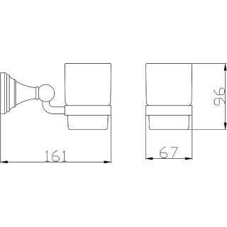 Стакан для зубных щеток Rav Slezak Morava MKA0201Z Золото