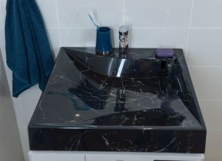 Раковина над стиральной машиной Stella Polar Турин 60см чёрный мрамор SP-00000857