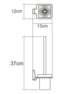 WasserKRAFT Ершик для унитаза с держателем Abens K-3227