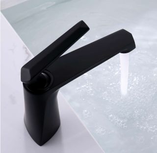 Смеситель для раковины Milleau CRISTAL MLV6223LS-MB черный матовый