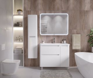 Тумба напольная под раковину Grossman ADEL-1010002-100см белая