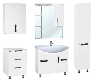 Зеркало-шкаф с подсветкой Bellezza Лагуна 85см правый белый 00000001117