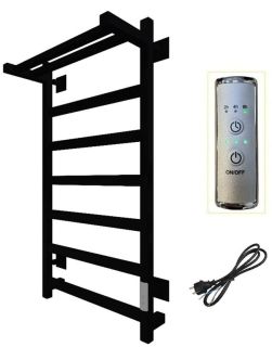 Электрический полотенцесушитель Тругор Пэк сп 20кв П с полкой 80x50см чёрный Пэксп20квП/8050чернВГП