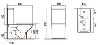Унитаз CeramaLux 2170AXMH с бачком и сиденьем Микролифт