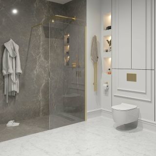 Душевая перегородка Niagara NG-643-11GOLD 110см золото/прозрачное