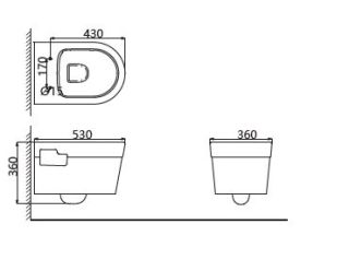 Унитаз подвесной Creo Project PR1100+PR1101