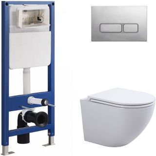 Сет Sintesi SIN-CCI-SMP-101,SIN-FB-BSC-503,SIN-TS-EVI-151: инсталляция кнопка смыва хром унитаз Evi белый крышка-сиденье белая