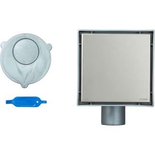 Душевой трап Logan L005-100 с решеткой Нержавеющая сталь под плитку