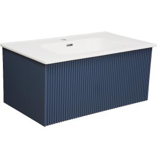 Тумба под раковину La Fenice Terra  FNC-01-TER-BG-80 синяя матовая 80 см