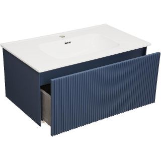 Тумба под раковину La Fenice Terra  FNC-01-TER-BG-80 синяя матовая 80 см